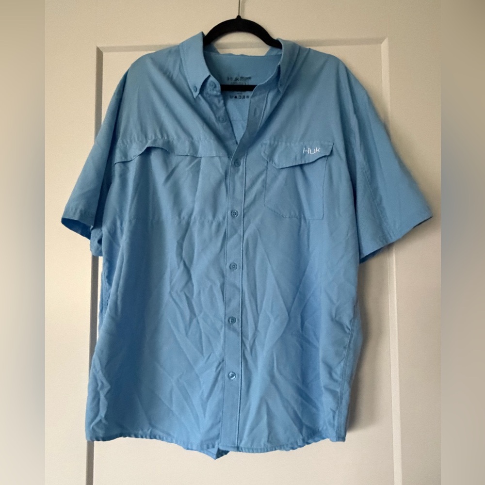 Huk Sky Blue Button-Up Shirt